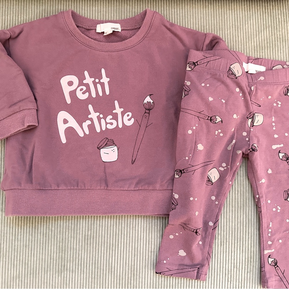 12-18M Sweatshirt and Leggings Artist Set